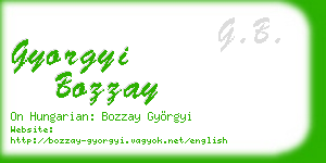 gyorgyi bozzay business card